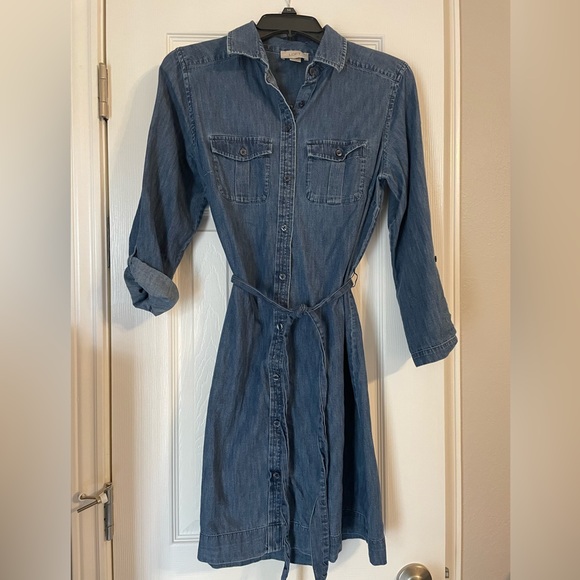 Ann Taylor LOFT Chambray Denim Dress - Picture 1 of 5